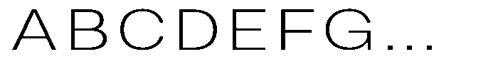 Phiano Gr ThinExtraExpanded Font UPPERCASE