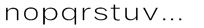 Phiano Gr ThinExtraExpanded Font LOWERCASE