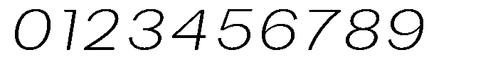 Phiano Gr ThinSemExpSlant Font OTHER CHARS