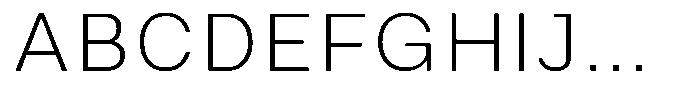 Phiano Gr ThinSemiExpanded Font UPPERCASE