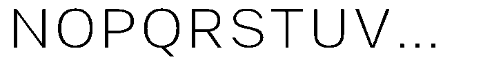 Phiano Gr ThinSemiExpanded Font UPPERCASE