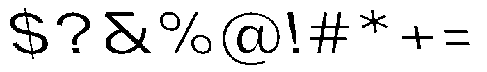 Phiano LightExpandedBackslant Font OTHER CHARS