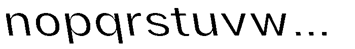 Phiano LightExpandedBackslant Font LOWERCASE