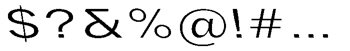 Phiano LightExtExpBackslant Font OTHER CHARS