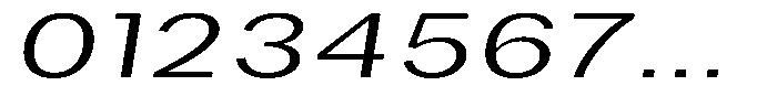 Phiano LightExtExpSlant Font OTHER CHARS