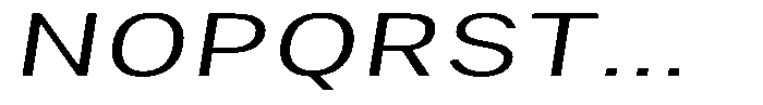 Phiano LightExtExpSlant Font UPPERCASE
