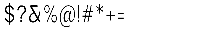 Phiano LightExtraCondensed Font OTHER CHARS