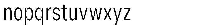 Phiano LightExtraCondensed Font LOWERCASE