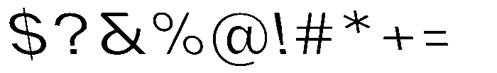 Phiano LightSemExpBackslant Font OTHER CHARS