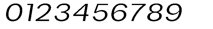 Phiano LightSemiExpandedSlant Font OTHER CHARS