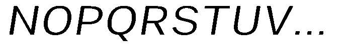 Phiano LightSemiExpandedSlant Font UPPERCASE