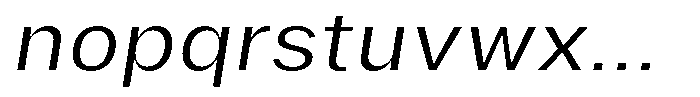 Phiano LightSemiExpandedSlant Font LOWERCASE