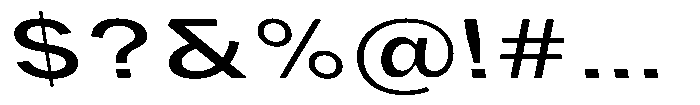 Phiano MedExtExpBackslant Font OTHER CHARS