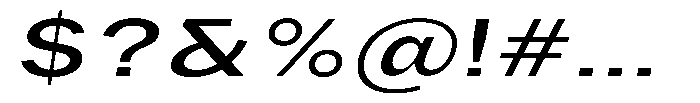 Phiano MedExtExpSlant Font OTHER CHARS