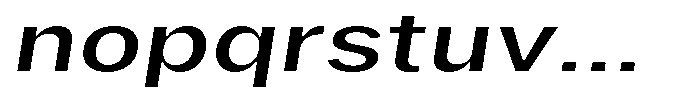 Phiano MedExtExpSlant Font LOWERCASE