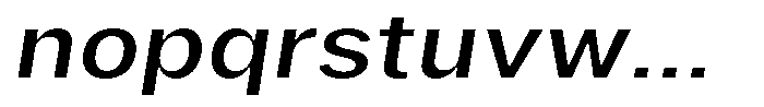 Phiano MediumExpandedSlant Font LOWERCASE