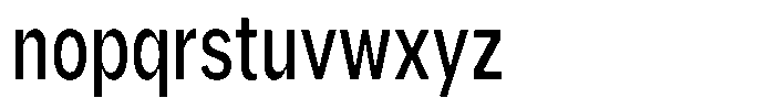 Phiano MediumExtraCondensed Font LOWERCASE