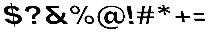 Phiano SemBdExpBackslant Font OTHER CHARS