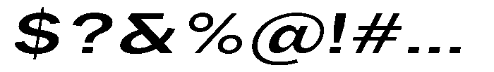 Phiano SemBdExtExpSlant Font OTHER CHARS