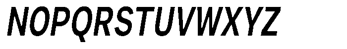 Phiano SemBdExtraCondSlant Font UPPERCASE