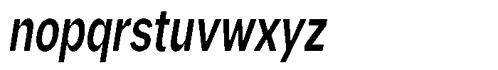 Phiano SemBdExtraCondSlant Font LOWERCASE