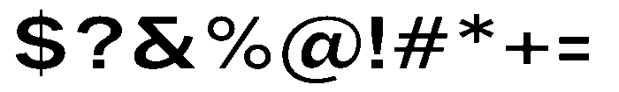 Phiano SemiBoldExpanded Font OTHER CHARS