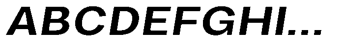 Phiano SemiBoldExpandedSlant Font UPPERCASE