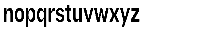 Phiano SemiBoldExtraCondensed Font LOWERCASE