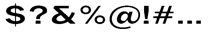 Phiano SemiBoldExtraExpanded Font OTHER CHARS
