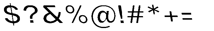 Phiano SemiExpandedBackslant Font OTHER CHARS