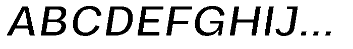 Phiano SemiExpandedSlant Font UPPERCASE
