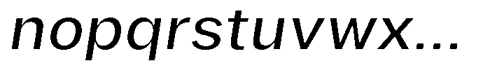 Phiano SemiExpandedSlant Font LOWERCASE