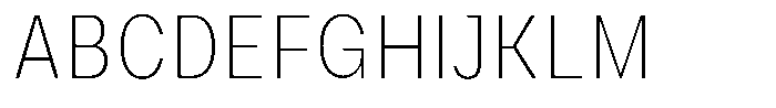 Phiano ThinCondensed Font UPPERCASE