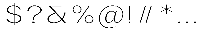 Phiano ThinExpanded Font OTHER CHARS