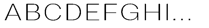 Phiano ThinExpanded Font UPPERCASE