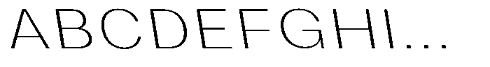 Phiano ThinExpandedBackslant Font UPPERCASE