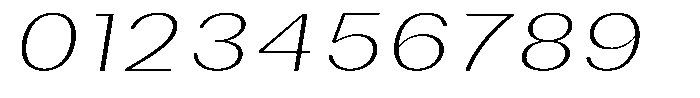 Phiano ThinExpandedSlant Font OTHER CHARS