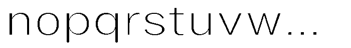 Phiano ThinExpanded Font LOWERCASE