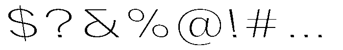 Phiano ThinExtExpBackslant Font OTHER CHARS