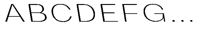 Phiano ThinExtExpBackslant Font UPPERCASE