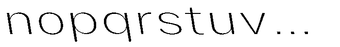 Phiano ThinExtExpBackslant Font LOWERCASE