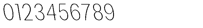 Phiano ThinExtraCondBackslant Font OTHER CHARS