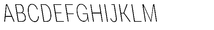 Phiano ThinExtraCondBackslant Font UPPERCASE