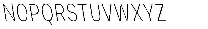 Phiano ThinExtraCondBackslant Font UPPERCASE