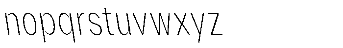Phiano ThinExtraCondBackslant Font LOWERCASE