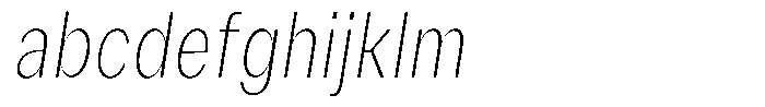 Phiano ThinExtraCondSlant FONT