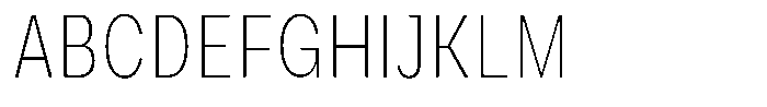 Phiano ThinExtraCondensed Font UPPERCASE