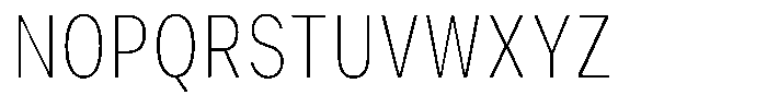 Phiano ThinExtraCondensed Font UPPERCASE