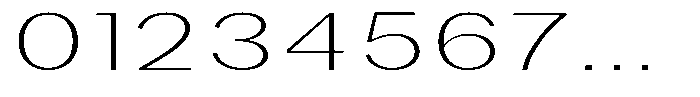 Phiano ThinExtraExpanded Font OTHER CHARS