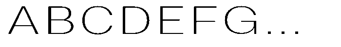 Phiano ThinExtraExpanded Font UPPERCASE